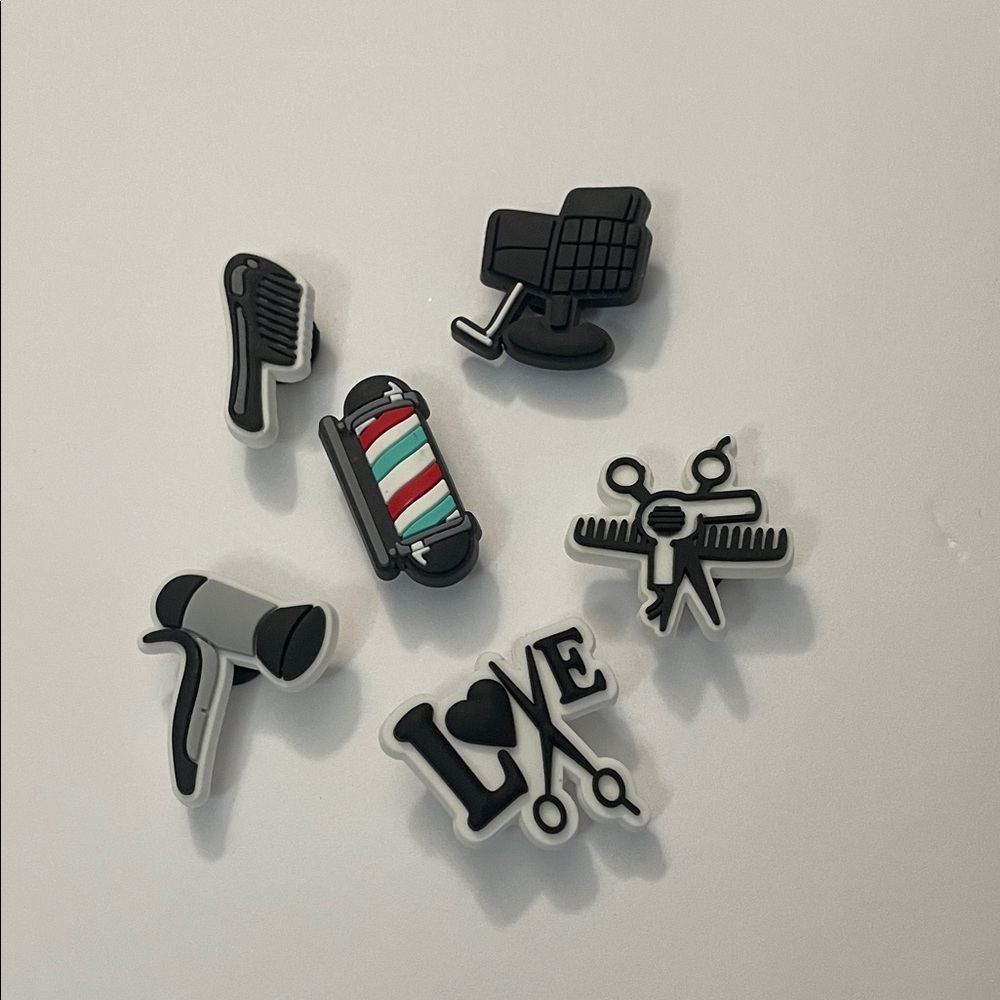 Hair Salon Themed Shoe Charms
